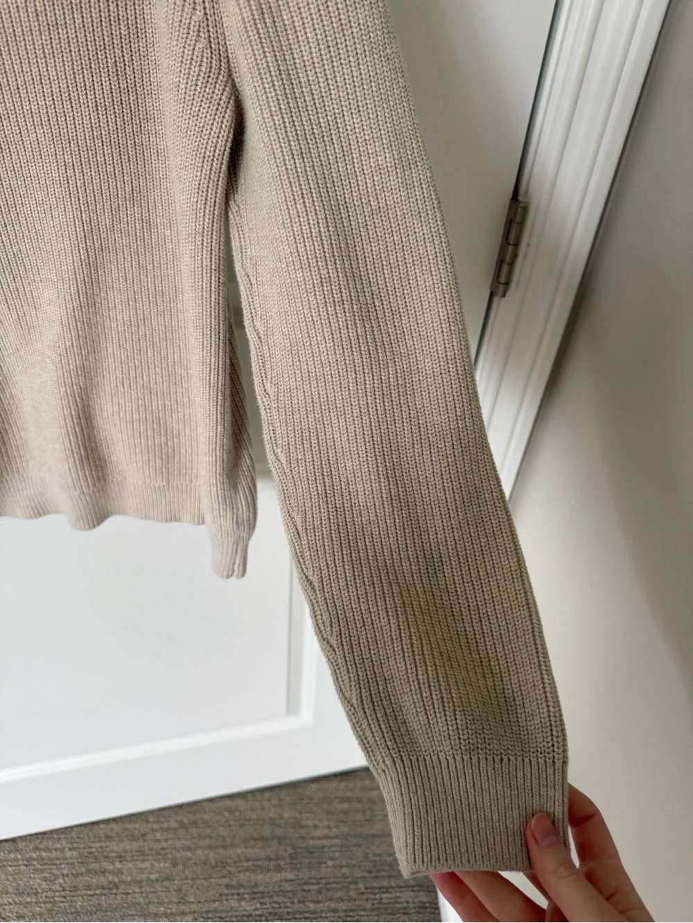 Quince Men’s Organic Cotton Ribbed Stitch Crewneck Sweater Size Large